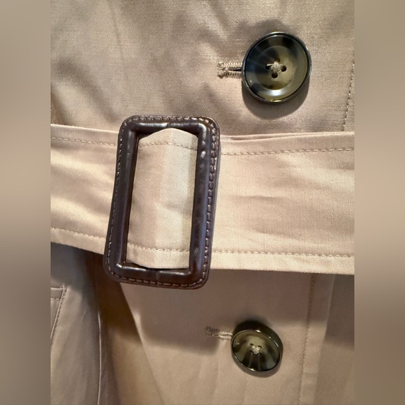 London Fog Classic Tan Trench Coat with Removable Hood size M - Picture 5 of 16